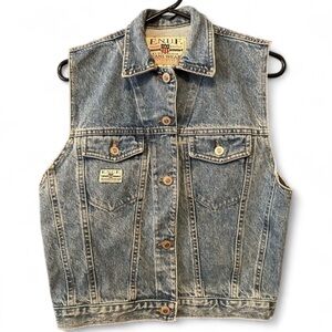 ENUF BRAND VINTAGE circa 1990’s Denim Vest‎ size medium